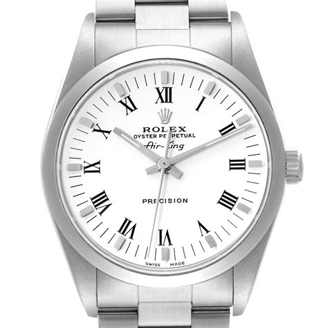 rolex mens 34mm air king roman|rolex air king price chart.